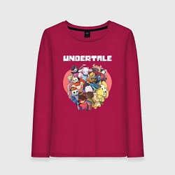 Лонгслив хлопковый женский UNDERTALE, цвет: маджента