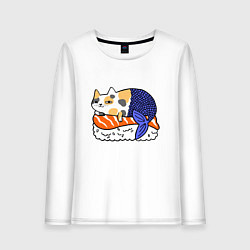 Женский лонгслив Sushi Cat