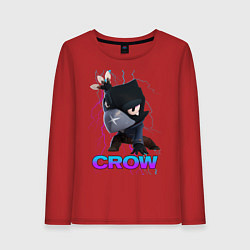 Лонгслив хлопковый женский Brawl Stars CROW, цвет: красный