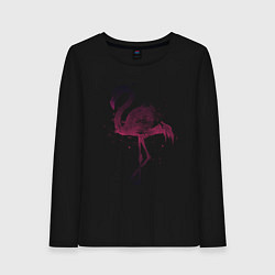 Лонгслив хлопковый женский Flamingo, цвет: черный