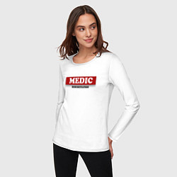 Лонгслив хлопковый женский MEDIC, цвет: белый — фото 2