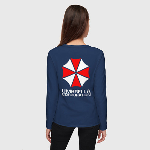 Женский лонгслив UMBRELLA CORP / Тёмно-синий – фото 4