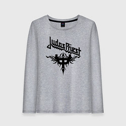 Лонгслив хлопковый женский Judas priest, цвет: меланж