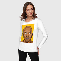 Лонгслив хлопковый женский Kobe 24, цвет: белый — фото 2