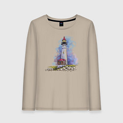 Женский лонгслив Crisp Point Lighthouse