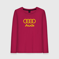 Лонгслив хлопковый женский Audi GOLD, цвет: маджента