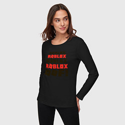 Лонгслив хлопковый женский ROBLOX, цвет: черный — фото 2