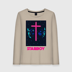 Лонгслив хлопковый женский STARBOY, цвет: миндальный