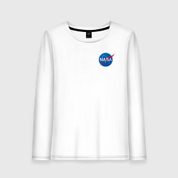 Лонгслив хлопковый женский NASA, цвет: белый