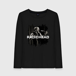 Лонгслив хлопковый женский Radiohead, цвет: черный
