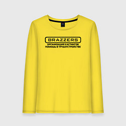 Лонгслив хлопковый женский Brazzers организация кастингов помощь в трудоустро, цвет: желтый