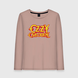 Лонгслив хлопковый женский Ozzy Osbourne, цвет: пыльно-розовый