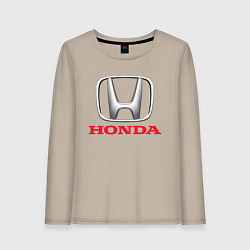 Лонгслив хлопковый женский HONDA, цвет: миндальный