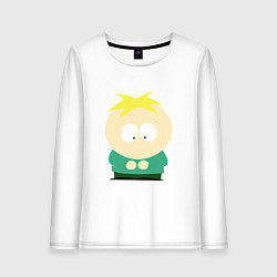 Лонгслив хлопковый женский South Park Баттерс, цвет: белый