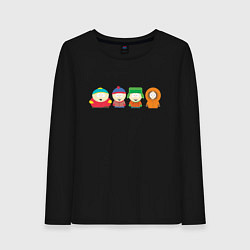 Лонгслив хлопковый женский SOUTH PARK, цвет: черный
