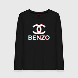 Лонгслив хлопковый женский BBT BENZO GANG, цвет: черный