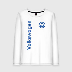 Лонгслив хлопковый женский Volkswagen, цвет: белый