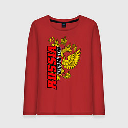 Лонгслив хлопковый женский RUSSIA national team, цвет: красный