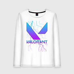 Лонгслив хлопковый женский VALORANT, цвет: белый