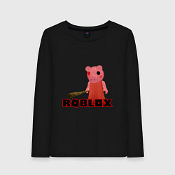 Лонгслив хлопковый женский ROBLOX: PIGGI, цвет: черный