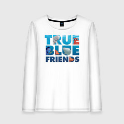 Лонгслив хлопковый женский True Blue Friends, цвет: белый