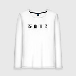 Лонгслив хлопковый женский GENIUS, цвет: белый