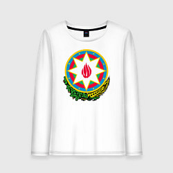 Лонгслив хлопковый женский Азербайджан, цвет: белый