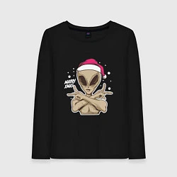 Женский лонгслив Alien Santa