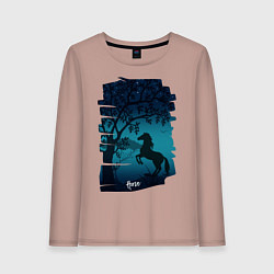 Женский лонгслив Конь