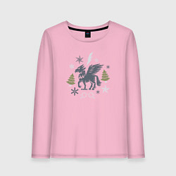 Лонгслив хлопковый женский Грифон, цвет: светло-розовый