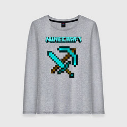 Лонгслив хлопковый женский Minecraft, цвет: меланж