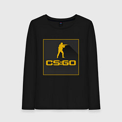 Лонгслив хлопковый женский CS GO Z, цвет: черный