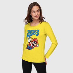Лонгслив хлопковый женский Mario 3, цвет: желтый — фото 2
