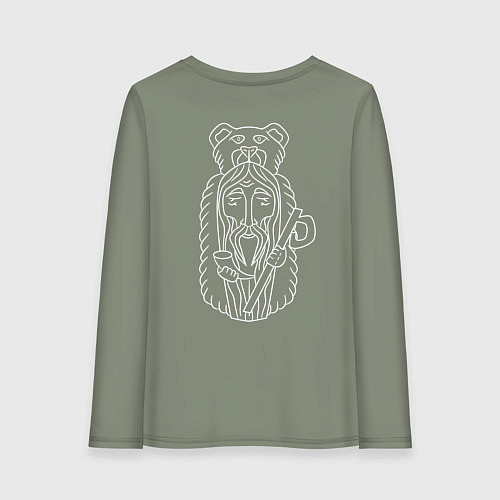 Женский лонгслив Велес Бог Мудрости / Авокадо – фото 2