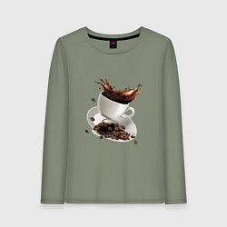 Женский лонгслив Кофеек