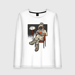 Женский лонгслив Читающий книгу водолаз