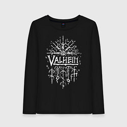 Лонгслив хлопковый женский Valheim, цвет: черный