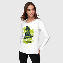 Лонгслив хлопковый женский Downhill, цвет: белый — фото 2