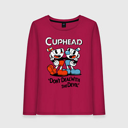 Женский лонгслив Cuphead, Dont deal with devil