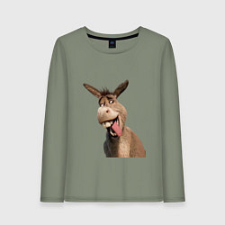 Женский лонгслив Шрек: Осел