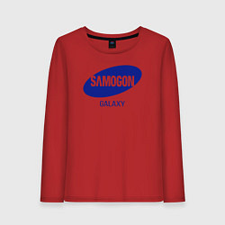 Лонгслив хлопковый женский Samogon galaxy, цвет: красный