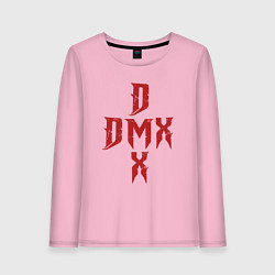 Лонгслив хлопковый женский DMX Cross, цвет: светло-розовый
