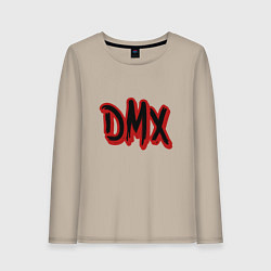 Лонгслив хлопковый женский DMX Rap, цвет: миндальный