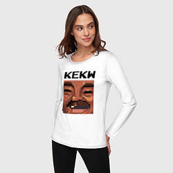 Лонгслив хлопковый женский Хуан Хойя Борха: KEKW, цвет: белый — фото 2