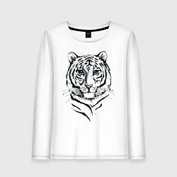Женский лонгслив Белый тигр