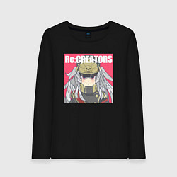 Лонгслив хлопковый женский Altair is here, цвет: черный