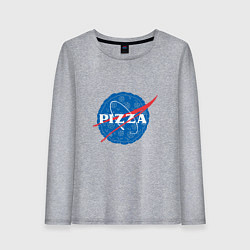 Лонгслив хлопковый женский NASA Pizza, цвет: меланж
