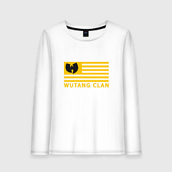 Лонгслив хлопковый женский Wu-Tang Flag, цвет: белый