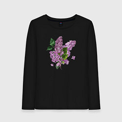 Женский лонгслив СИРЕНЬ АКВАРЕЛЬЮ