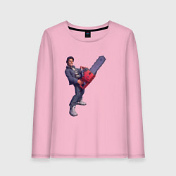 Лонгслив хлопковый женский Том Круз: ретро стиль, цвет: светло-розовый